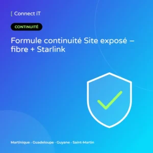 Formule continuité Site exposé – fibre + Starlink – CONNECT IT, Martinique