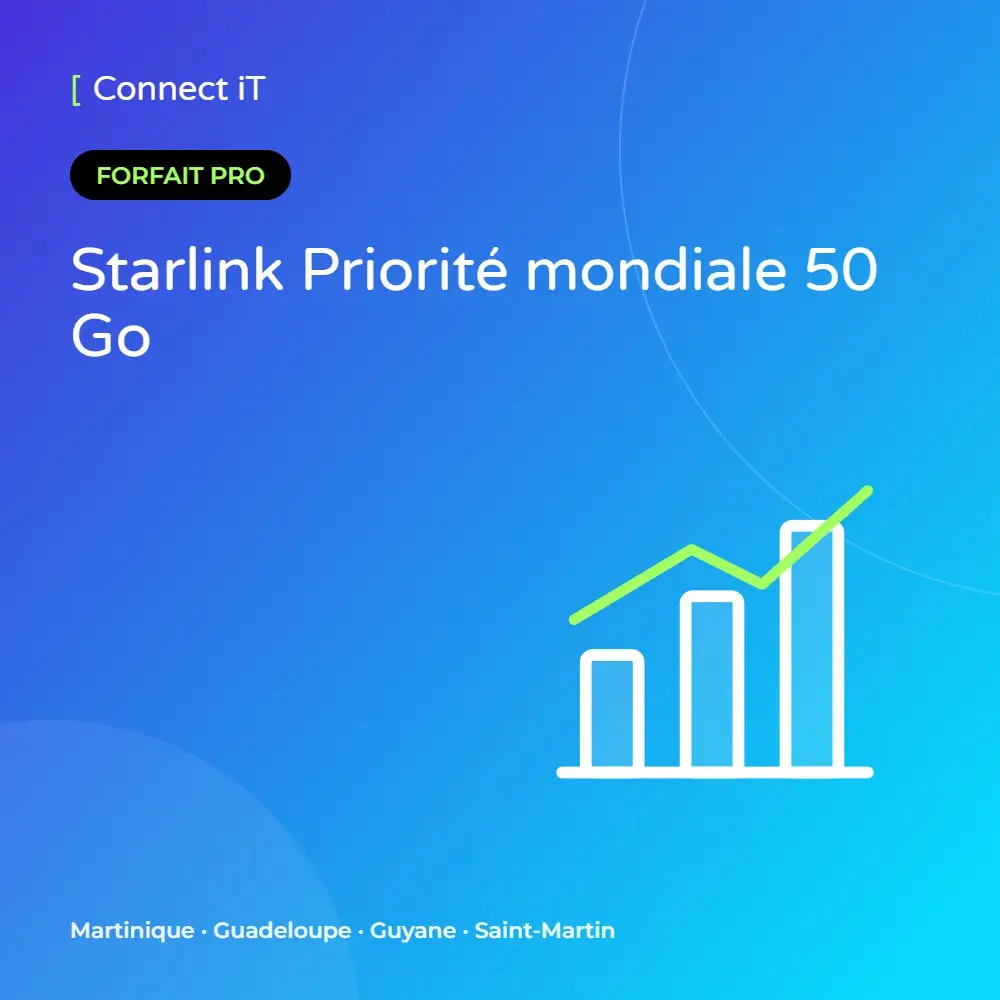 Starlink Priorité mondiale 50 Go – CONNECT IT, Martinique